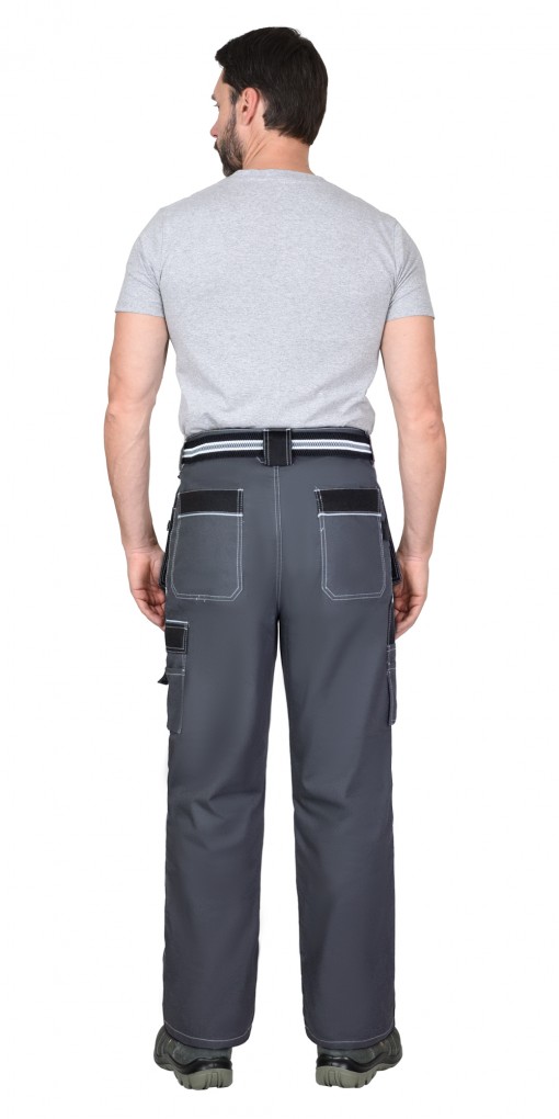 Брюки СИРИУС-ПРЕСТИЖ-Л темно-серые с черным