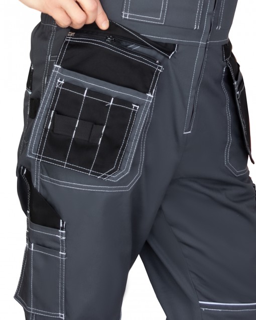 Полукомбинезон СИРИУС-ПРЕСТИЖ-Л темно-серый с черным