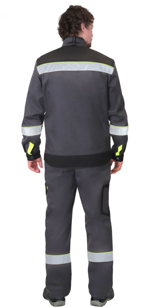 Костюм СИРИУС-ХОВАРД-РОСС куртка, полукомбинезон, темно-серый с черным и СОП 50мм