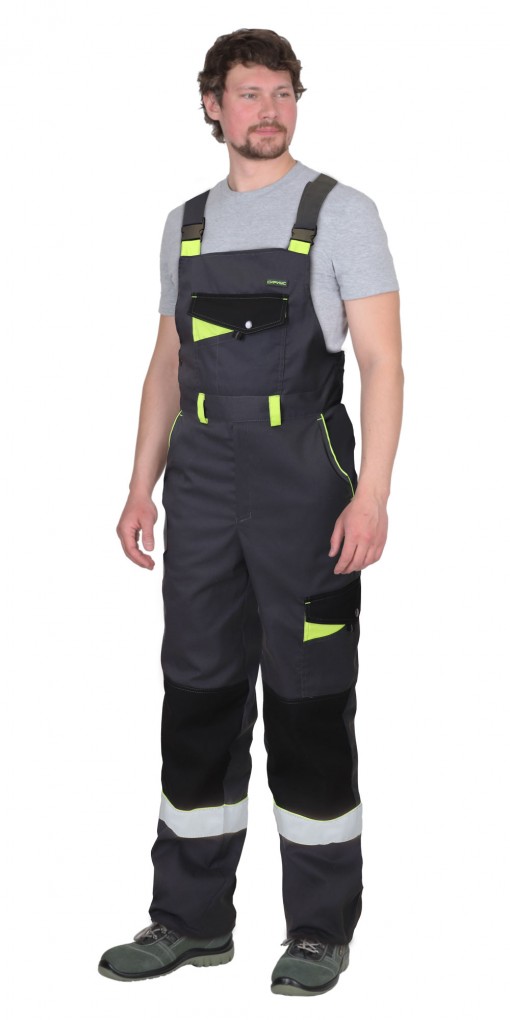 Костюм СИРИУС-ХОВАРД-РОСС куртка, полукомбинезон, темно-серый с черным и СОП 50мм