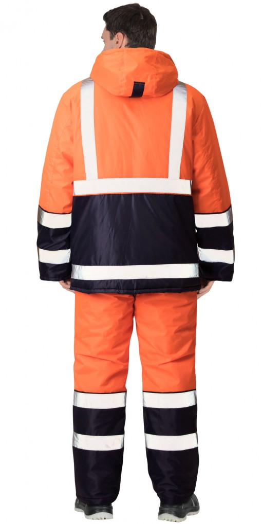 Костюм СИРИУС-МАГИСТРАЛЬ-3 зимний : куртка, полукомбинезон оранжевый с черным и СОП