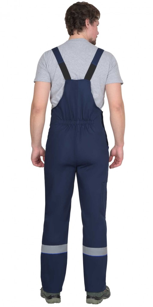 Костюм СИРИУС-МАСТЕР-РОСС куртка/полукомбинезон, темно-синий с васильковым и СОП