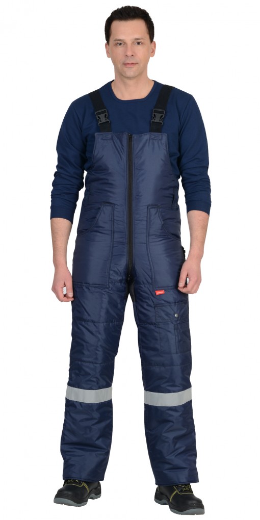 Костюм СИРИУС-БЕРКУТ зимний: куртка дл., полукомбинезон синий с чёрным и СОП 50 мм