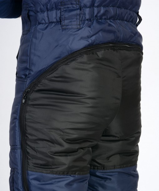 Костюм СИРИУС-БЕРКУТ зимний: куртка дл., полукомбинезон синий с чёрным и СОП 50 мм