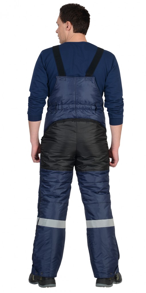 Костюм СИРИУС-БЕРКУТ зимний: куртка дл., полукомбинезон синий с чёрным и СОП 50 мм