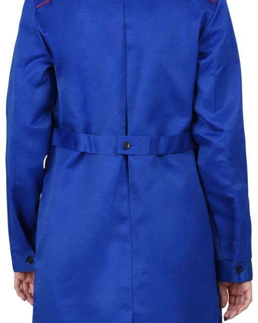 Халат СИРИУС-ТЕХНИК женский васильковый с красным