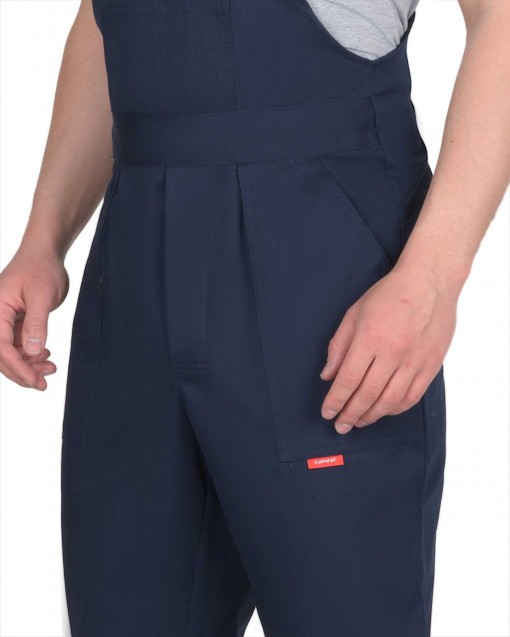 Костюм СИРИУС-СУРГУТ летний: куртка/полукомбинезон тёмно-синий с васильковым и СОП