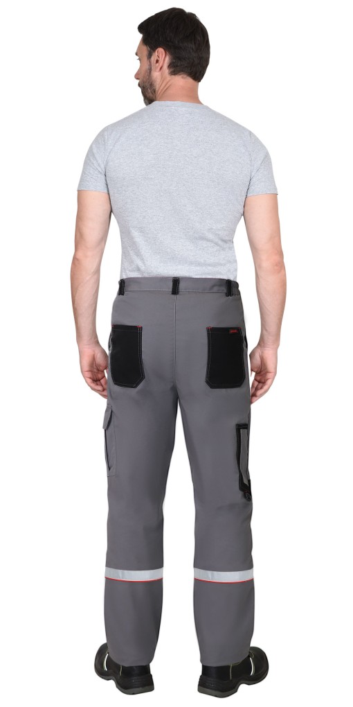 Брюки СИРИУС-СТАН серые с черным и красным и СОП