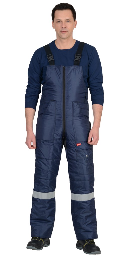 Костюм СИРИУС-БЕРКУТ зимний: куртка дл., полукомбинезон синий с чёрным и СОП 50 мм