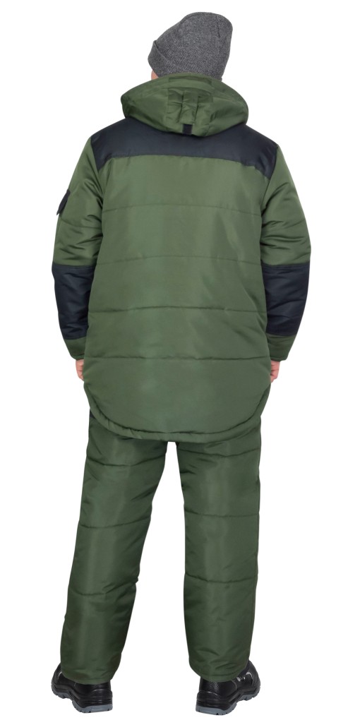Костюм СИРИУС-БЕРКУТ-ЛЮКС зимний: куртка дл., полукомбинезон оливковый с чёрным