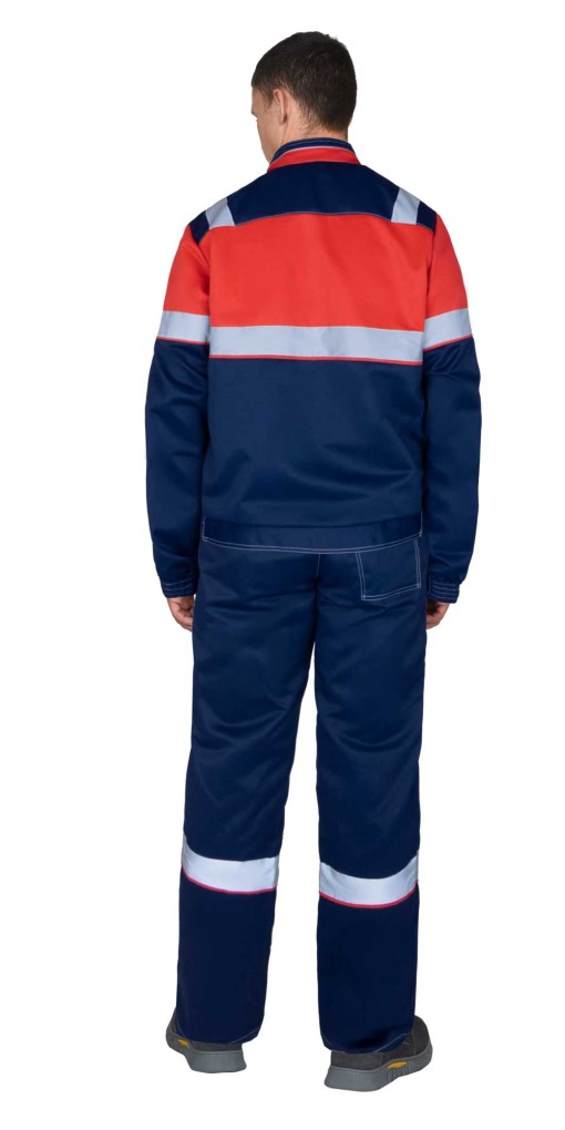 Костюм СИРИУС-НАВИГАТОР куртка/брюки синий с красным и СОП