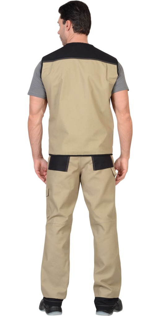 Жилет СИРИУС-ВЕСТ-ВОРК бежевый с черным