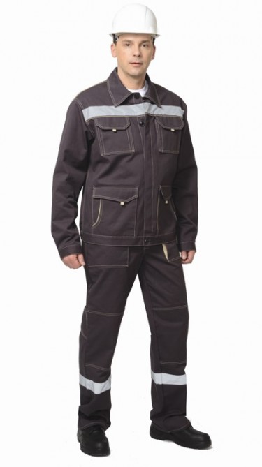 Костюм СИРИУС-ТРОЯ: куртка, брюки темно-коричневый с СОП
