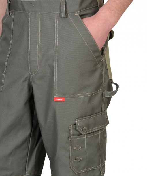 Полукомбинезон СИРИУС-ВЕСТ-ВОРК темно-оливковый со светло-оливковым