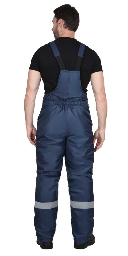 Костюм СИРИУС-РОСТ-НОРД-2 зимний: куртка дл/полукомбинезон темно-синий с васильковым и СОП