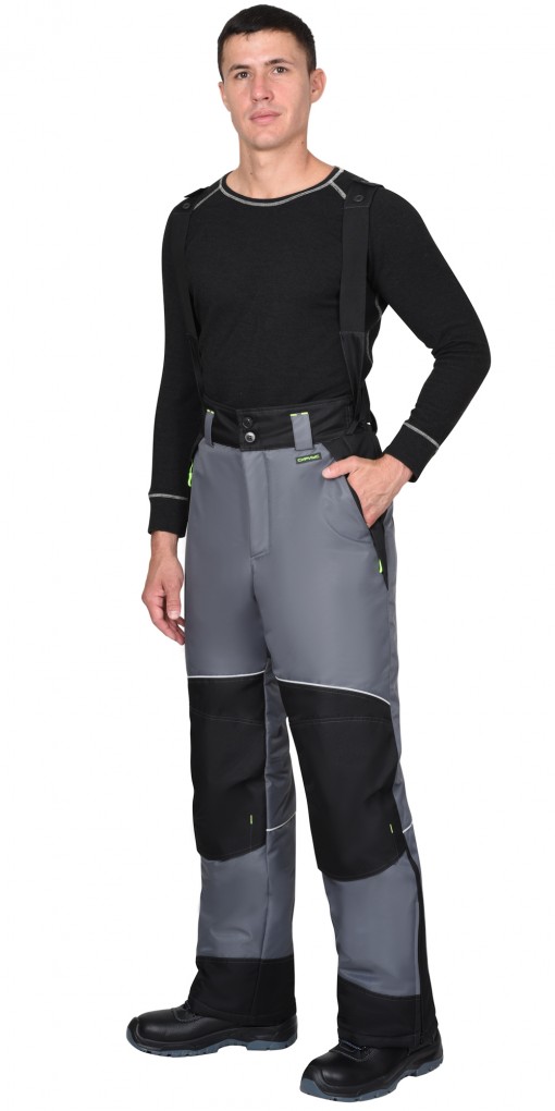 Костюм СИРИУС-АРКТИКА зимний: куртка дл./брюки средне-серый с черным и СК