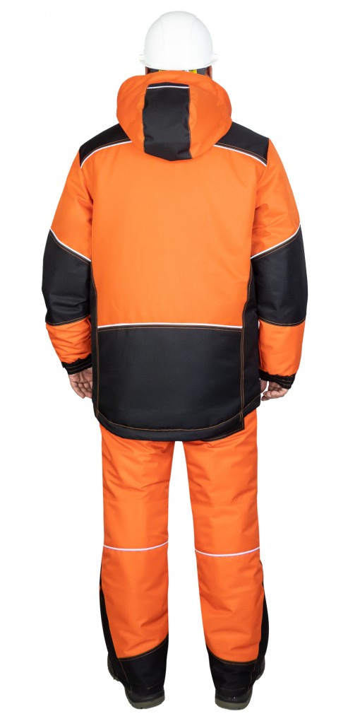 Костюм СИРИУС-АРКТИКА зимний: куртка дл./брюки кирпичный с чёрным