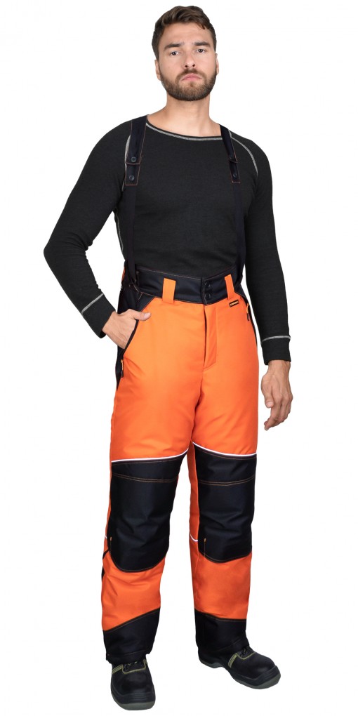 Костюм СИРИУС-АРКТИКА зимний: куртка дл./брюки кирпичный с чёрным