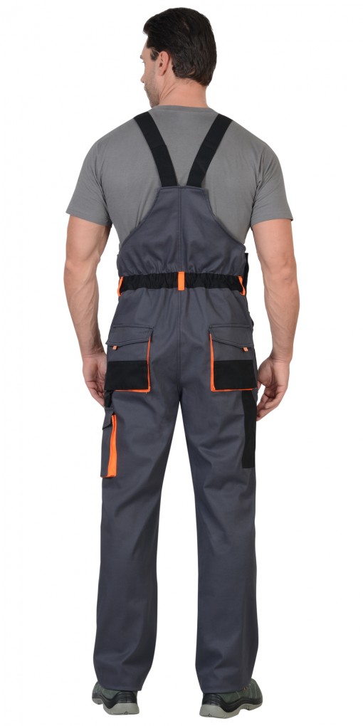 Полукомбинезон СИРИУС-МАНХЕТТЕН темно-серый с оранжевым и черным