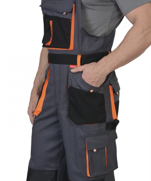 Полукомбинезон СИРИУС-МАНХЕТТЕН темно-серый с оранжевым и черным