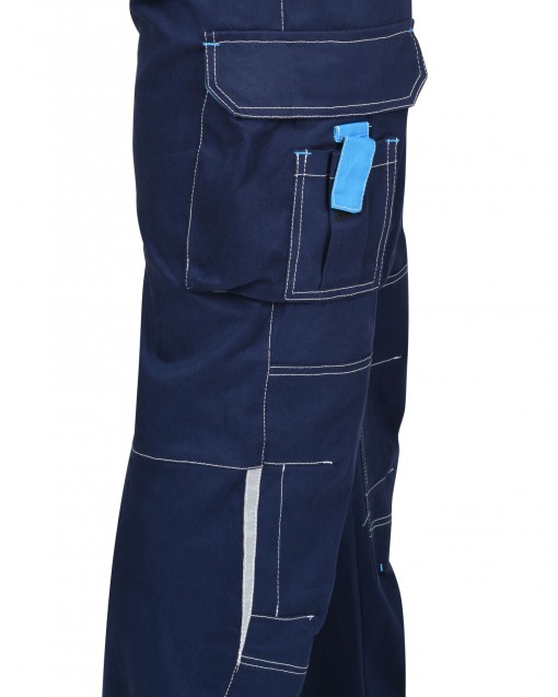 Полукомбинезон СИРИУС-ДЖЕТ синий с голубым стрейч