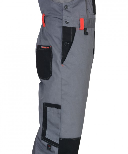 Полукомбинезон СИРИУС-СТАН серый с черным и красным и СОП