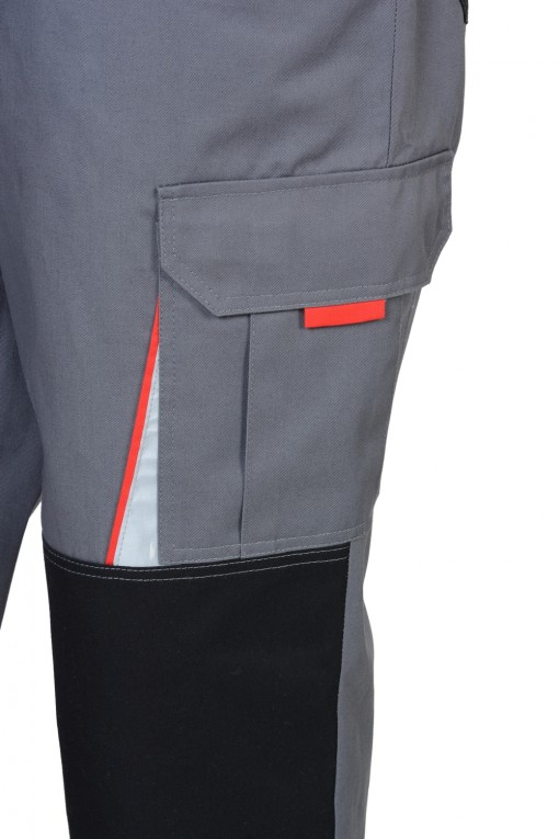 Полукомбинезон СИРИУС-СТАН серый с черным и красным и СОП