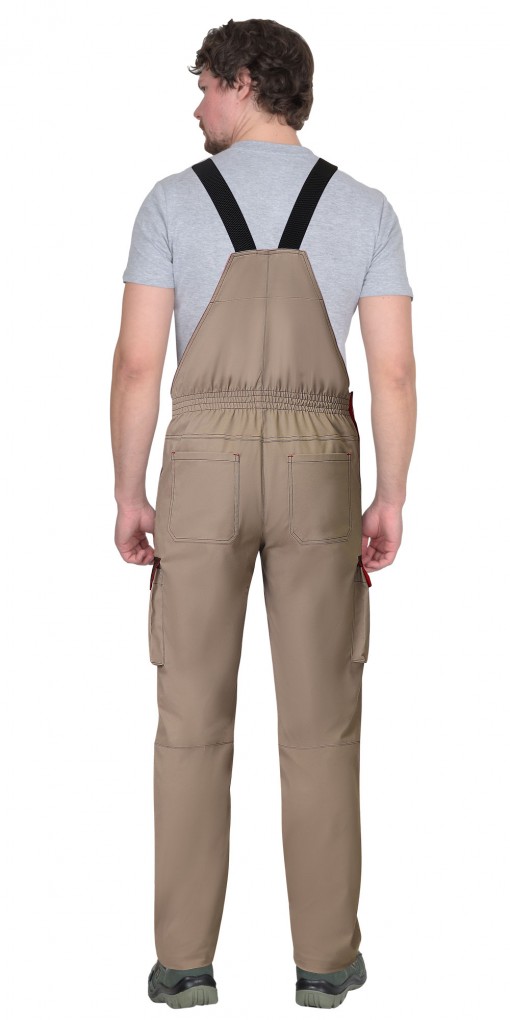 Полукомбинезон СИРИУС-ДЖЕТ БРАУН песочные с т.коричневым стрейч