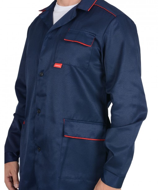 Халат СИРИУС-ТЕХНИК тёмно-синий с красным