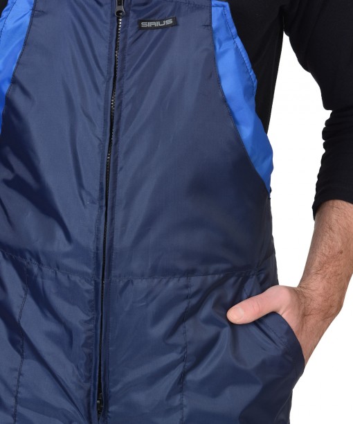 Костюм СИРИУС-ОРБИТА зимний: куртка кор.,полукомбинезон синий с васильковым и СОП