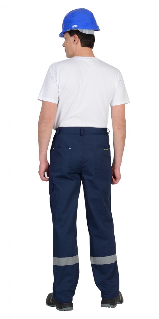 Брюки СИРИУС-БОСТОН темно-синий с васильковым и черным и СОП