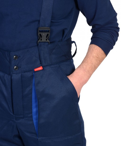 Костюм СИРИУС-СЕВЕР-1 зимний: куртка дл.,брюки синий с васильковым и СОП