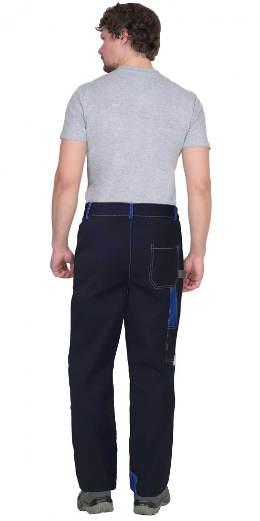 Брюки СИРИУС-ФАВОРИТ-МЕГА-РОСС синие с васильковым и серым и с СОП