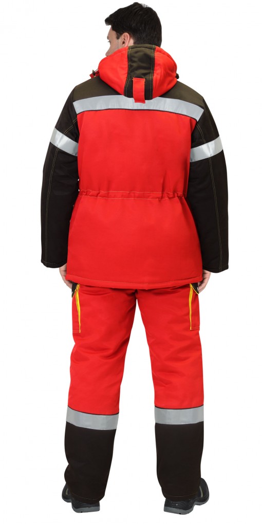 Костюм СИРИУС-ТИТАН зимний: куртка дл, полукомбинезон, красный с черным и СОП