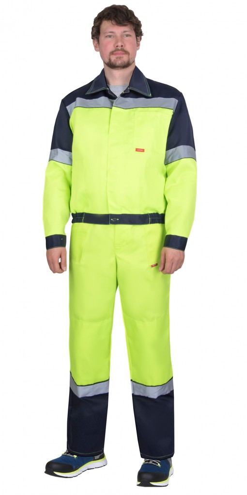 Костюм СИРИУС-ЛЕГИОНЕР летний: куртка, полукомбинезон лимонный с синим и СОП