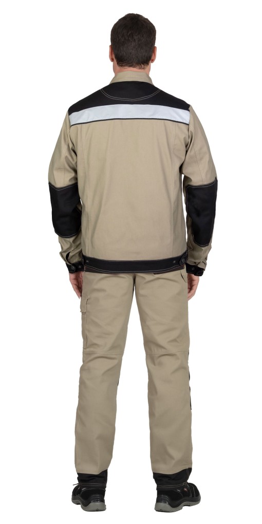 Куртка СИРИУС-ВЕСТ-ВОРК бежевая с черным и СОП