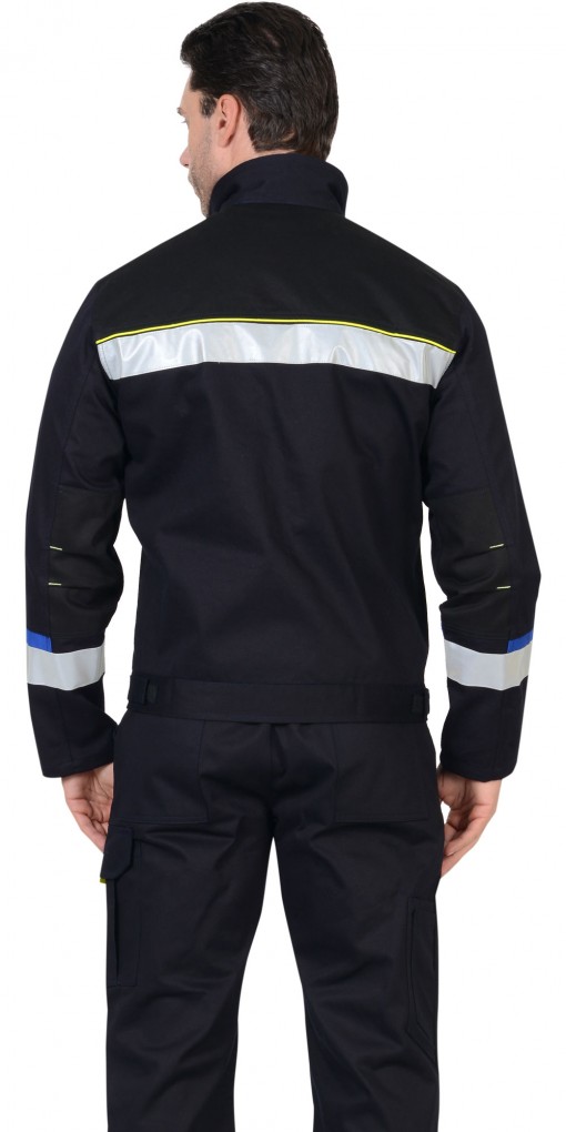 Куртка СИРИУС-БОСТОН темно-синия с васильковым и черным и СОП