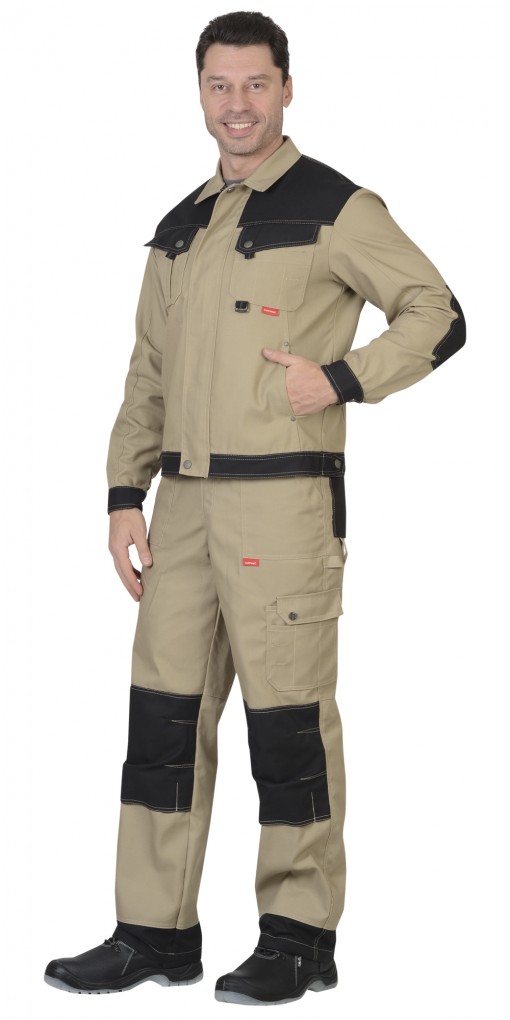 Куртка СИРИУС-ВЕСТ-ВОРК бежевая с черным