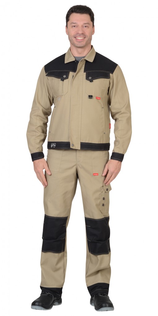 Куртка СИРИУС-ВЕСТ-ВОРК бежевая с черным