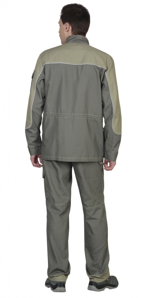 Куртка СИРИУС-ВЕСТ-ВОРК удлиненная темно-оливковая со светло-оливковым и СОП