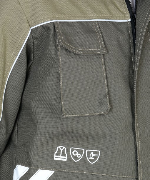 Куртка СИРИУС-ВЕСТ-ВОРК удлиненная темно-оливковая со светло-оливковым и СОП