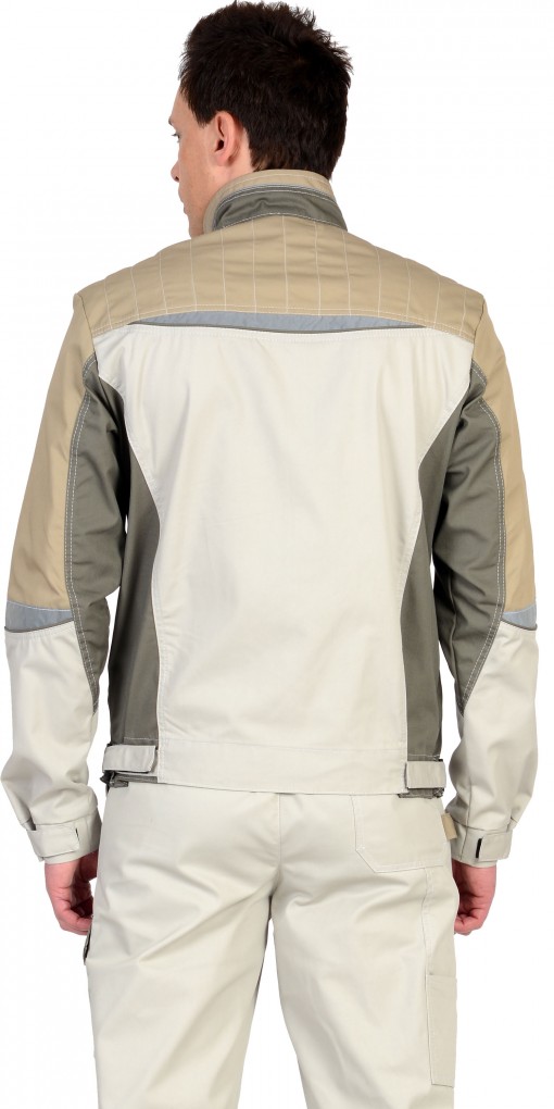 Куртка СИРИУС-КАСПИЙ молочная с оливковым и песочным и СОП