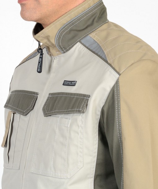 Куртка СИРИУС-КАСПИЙ молочная с оливковым и песочным и СОП