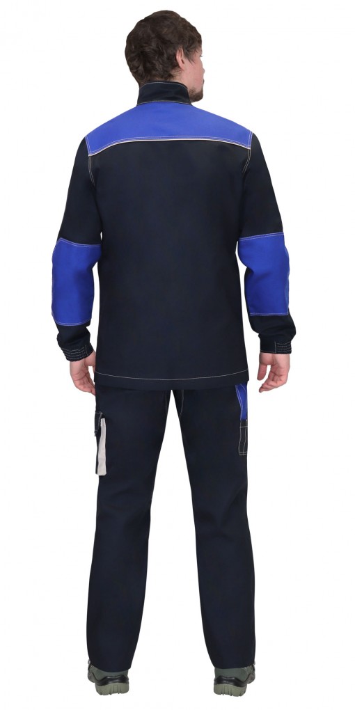 Куртка СИРИУС-ДВИН синяя с васильковым и молочной отделкой