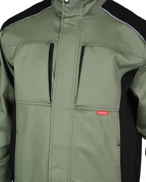 Куртка СИРИУС-ЦИТРИН светло-оливковая с черным