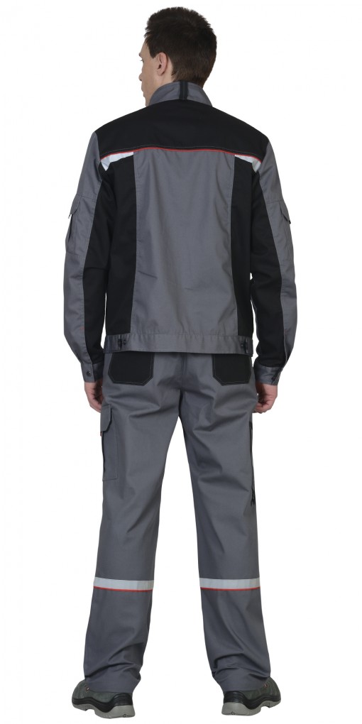 Куртка СИРИУС-СТАН серая с черным и красным и СОП