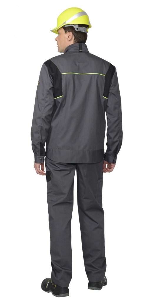 Куртка СИРИУС-ХОВАРД темно-серая с черным и лимонным