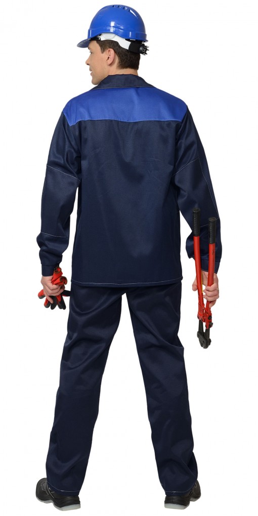 Костюм СИРИУС-АСПЕКТ куртка, брюки темно-синий с васильковым