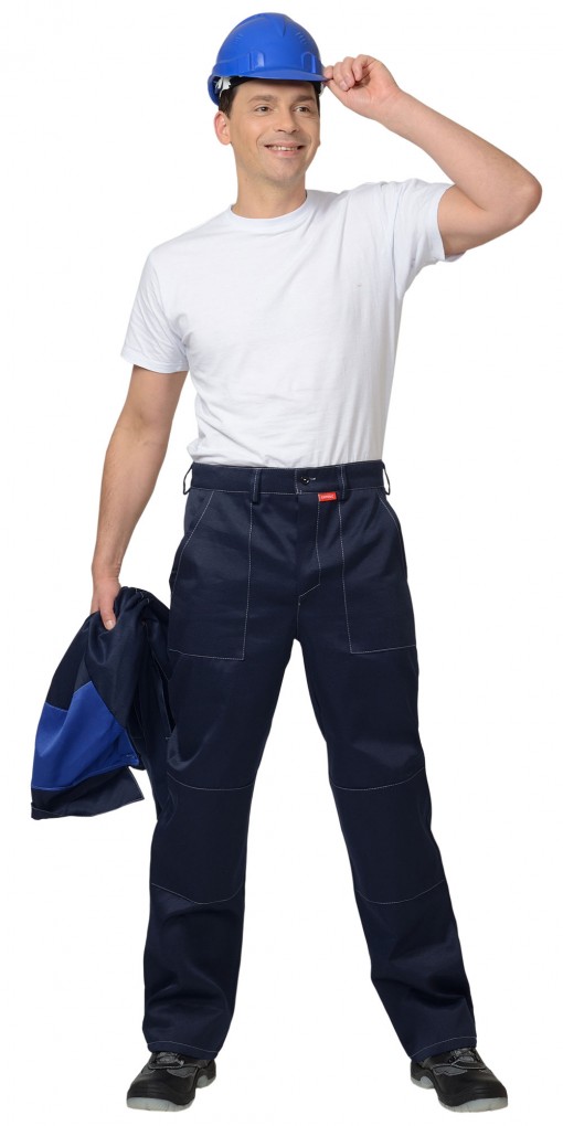 Костюм СИРИУС-АСПЕКТ куртка, брюки темно-синий с васильковым