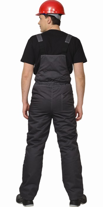 Костюм СИРИУС-ФАВОРИТ зимний: куртка кор., полукомбинезон тёмно-серый с серым